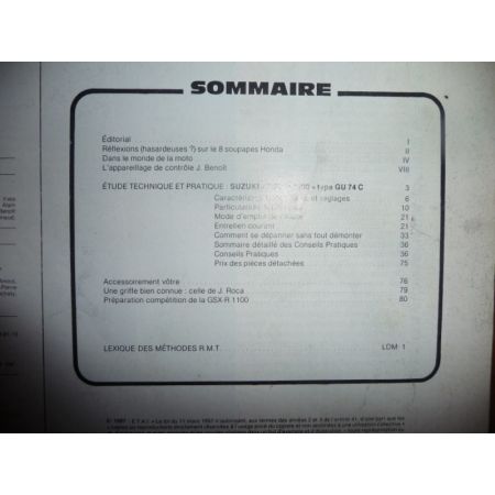 GSXR1100 Revue Technique moto Suzuki