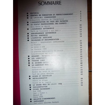 Cabriolet 1965 Revue Technique Mgb