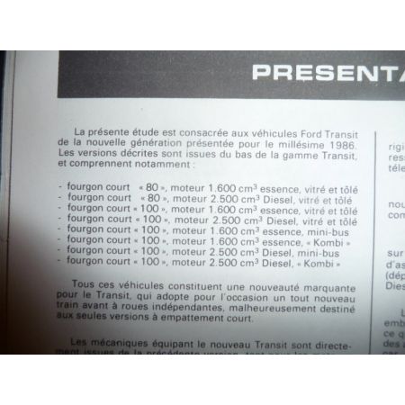 Transit Court Revue Technique Ford