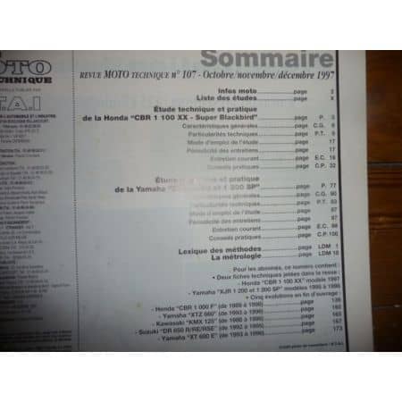 CBR1100 XJR Revue Technique moto Honda Yamaha