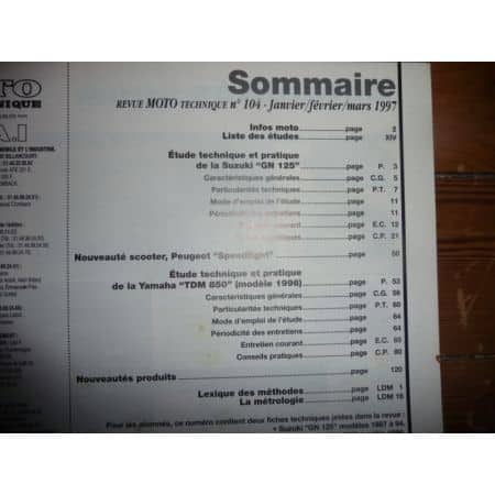 GN125 TDM850 Revue Technique moto Suzuki Yamaha