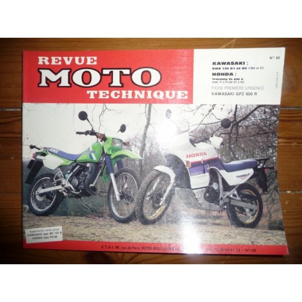 transalp KMX125 Revue Technique moto Honda Kawasaki