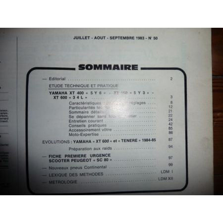 XT 400 550 600 Revue Technique moto Yamaha