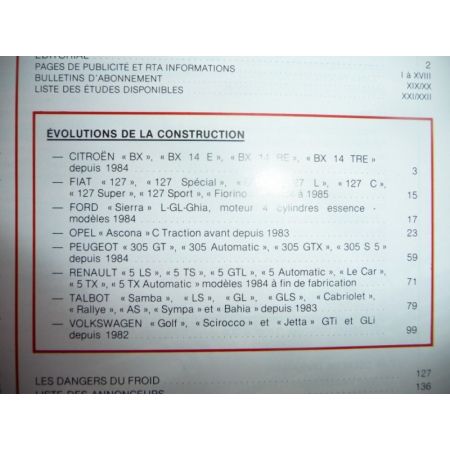 Spécial Evo Revue Technique Fiat Citroen Ford Opel Peugeot Renault Volkswagen