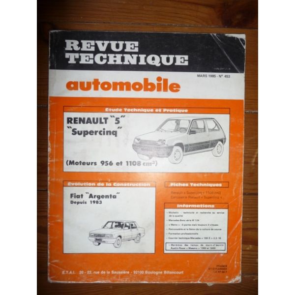 Supercinq Revue Technique Renault