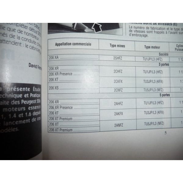 Fiche Technique Peugeot 206 1 4 Essence